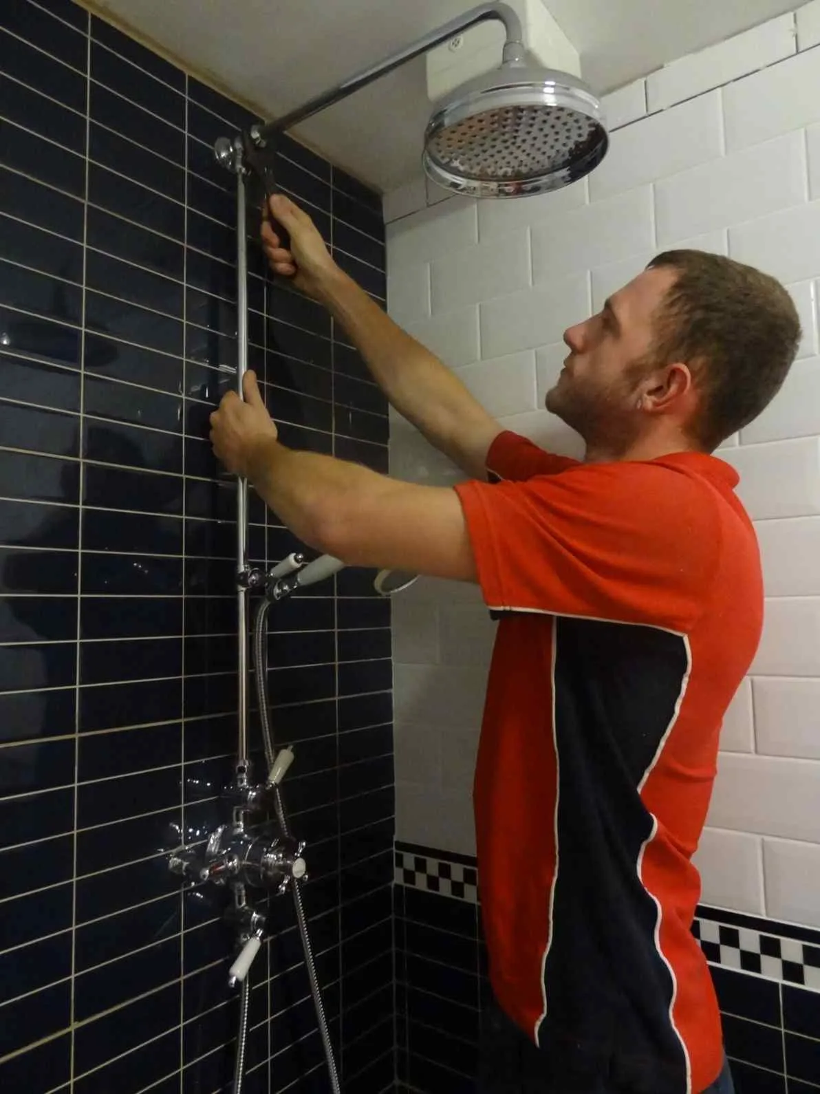 Shepperton Plumbers engineer installing copper pipework during a boiler and central heating installation