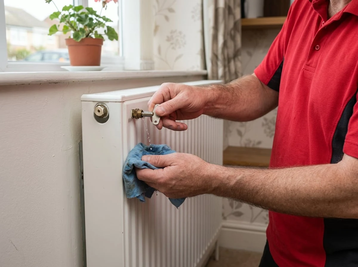 Shepperton Plumbers engineer working on central heating in Shepperton